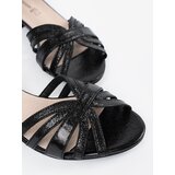 GOODIN Elegant black low-heeled sandals | ePonuda.com