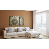  Slika - Vintage clock and orchid - triptych 90x60 | shoptok.hr