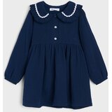 Sinsay Pamučna babydoll haljina s ukrasnim ovratnikom | shoptok.hr