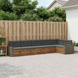  Set vanjskih sofa 6 pcs Prirodna i antracit 402 x 172,5 x 73 cm | shoptok.hr