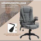 Ergonomska uredska masažna stolica s funkcijom grijanja tamno siva 68 x 72 x 110-120 cm | shoptok.hr