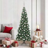 vidaXL Korner Umjetno Božićno Drvo Zelena 180 cm PVC i metal | shoptok.hr