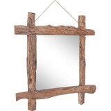  Ogledalo od cjepanica prirodno 70 x 70 cm reciklirana tikovina | Eponuda.com