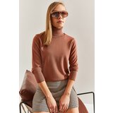 Bianco Lucci Women's Turtleneck Knitwear Sweater Cene