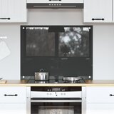 vidaXL kuhinjska obloga Temno siva Kaljeno steklo 80 x 60 x 0.6 cm Cene