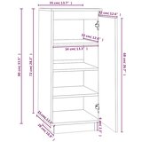  za cipele crni 35 x 35 x 80 cm od masivne borovine | shoptok.hr