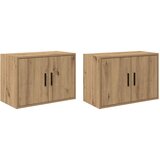  Garažni zidni ormarići 2 kom od konstruiranog drva Smeđa 40 x 30 x 41 cm | shoptok.hr