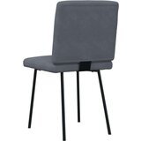  Jedilni stoli 4 kosi temno siv žamet | Shoptok.si