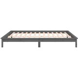  Posteljni okvir siv 135x190 cm trden les, (21073553) | Shoptok.si