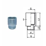  Vodovodni produžetak 1/2''x10 mm, Ø24x22 mm Cene