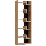 Marckeric Crna/u prirodnoj boji biblioteka u dekoru hrasta 60,5x162 cm Klapo – | shoptok.hr