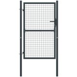 vidaXL Mrežasta vrtna vrata pocinkano jeklo 100x200 cm siva | Shoptok.si