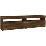 Furnova TV omarica z LED lučkami 2 kosa dimljeni hrast 75x35x40 cm, (21924183) | Shoptok.si