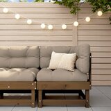  Kutna vrtna sofa smeđa boja meda od masivne borovine | shoptok.hr