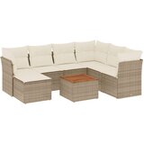 vidaXL 8-dijelni set vrtnih sofa od poliratana s jastucima bež | shoptok.hr