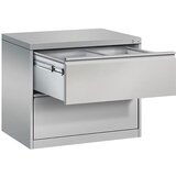 C+P Predalnik za obešalne mape ACURADO, 2 vrsti, 2 predala, črno sive barve | Shoptok.si