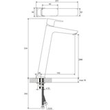 Ravak X070151 10° Free visoka armatura za umivalnik črna | Shoptok.si