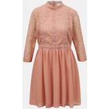Vila Pink dress with lace top Mikada - Women | Shoptok.si