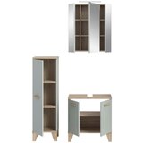 MID.YOU Kopalnica Star, Barva Hrasta, Svetlo Zelena, 3-Delna | Shoptok.si
