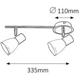 Rabalux ati spot E14 2x max40W crna/hrom | ePonuda.com