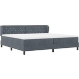  s opruga kutije Tamno siva 200 x 200 cm Baršun | shoptok.hr