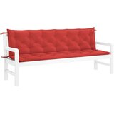  Jastuk za vrtnu klupu crveni 200x(50+50)x7 cm od tkanine Oxford | shoptok.hr