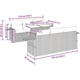 vidaXL 7-dijelni set vrtnih sofa od poliratana s jastucima crni | shoptok.hr