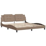  Okvir kreveta LED boja cappuccina 180 x 200 cm od umjetne kože | shoptok.hr