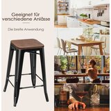  Komplet 4 barske stolice s osloncem za noge, vintage barska stolica, nosivost do 150 kg | shoptok.hr