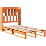 Krevet s regalom za knjige bez madraca 100 x 200 cm od borovine | shoptok.hr