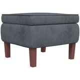  Stolček z lesenimi nogami temno siv žamet, (20700270) | Shoptok.si