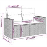  11-dijelni set vrtnih sofa poliratan s jastucima svijetlosivi | shoptok.hr