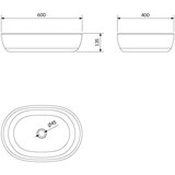 Sapho Crni/plavi keramički umivaonik 60x40 cm Priori – | shoptok.hr