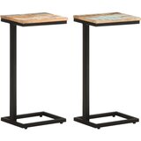  Bočni stolići 2 kom 31,5x24,5x64,5 cm masivno obnovljeno drvo | shoptok.hr