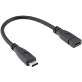 Roline USB kabel USB 3.2 gen. 2 (USB 3.1 gen. 2) USB-C® vtič\, USB-C® vtičnica 0.15 m črna zaščiten 11.02.9015, (20416250) | Shoptok.si