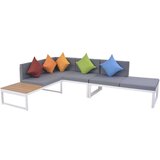 vidaXL 4-Dijelna vrtna garnitura s jastucima od aluminija i WPC-a | shoptok.hr