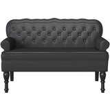  Chesterfield klupa Crna 119 5 x 64 5 x 75 cm Lažna koža | shoptok.hr