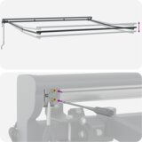 vidaXL samodejna retraktibilna tenda z LED v rumeni in oranžni barvi 400x350 cm | Shoptok.si