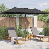  Vrtni suncobran Crna 370 x 197 x 239 cm Poliester i aluminij | shoptok.hr