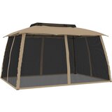  Sjenica s dvostrukim krovom i zidovima 3,93x2,93 m čelična | shoptok.hr
