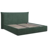 Makamii Zelena oblazinjena zakonska postelja s prostorom za shranjevanje z letvenim dnom 140x200 cm Esala – | Shoptok.si