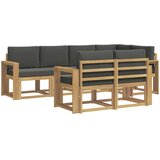 vidaXL Zunanja garnitura za sedenje 7 pcs Bela in antracit Poliester, (5000282370) | Shoptok.si