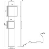 ondaluce - led prigušiva podna lampa dowel LED/77W/230V 166 cm srebrna | Eponuda.com