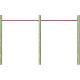  Prečke za prevrtanje 2 kom 125 cm čelične crvene | shoptok.hr
