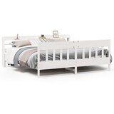 Maison Chic Posteljni okvir - Dvoposteljna postelja - Zakonska postelja brez vzmetnice bel 180x200 cm trdna borovina-J3603, (21770863) | Shoptok.si