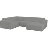 Scandic Siva kotna sedežna garnitura iz tkanine bouclé (v obliki črke "U") Roxy – | Shoptok.si