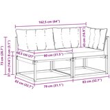  Sekcionalna sofa s jastukom Bijela 162,5 x 83 x 73 cm | shoptok.hr