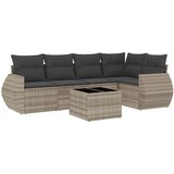 6-dijelni set vrtnih sofa od poliratana s jastucima svjetlosivi | shoptok.hr