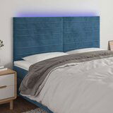  Uzglavlje tamnoplavo 180x5x118/128 cm baršunasto Cijene
