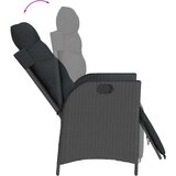  3-dijelni bistro set s jastucima crni od poliratana - Crna 1 | shoptok.hr